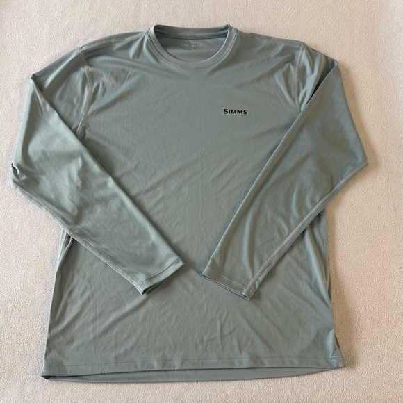Simms Shirt Men’s Medium Long Sleeve Fishing Performance Stockton Fish Dri-Fit - Picture 5 of 9